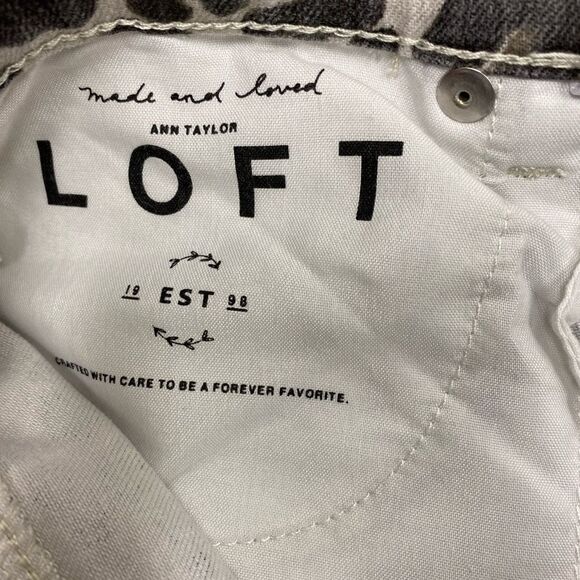 ANN Taylor Loft Modern Skinny Black and Tan leopard print jeans‎ - Picture 6 of 8